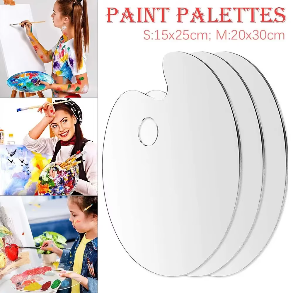 Plateau de peinture transparente acrylique