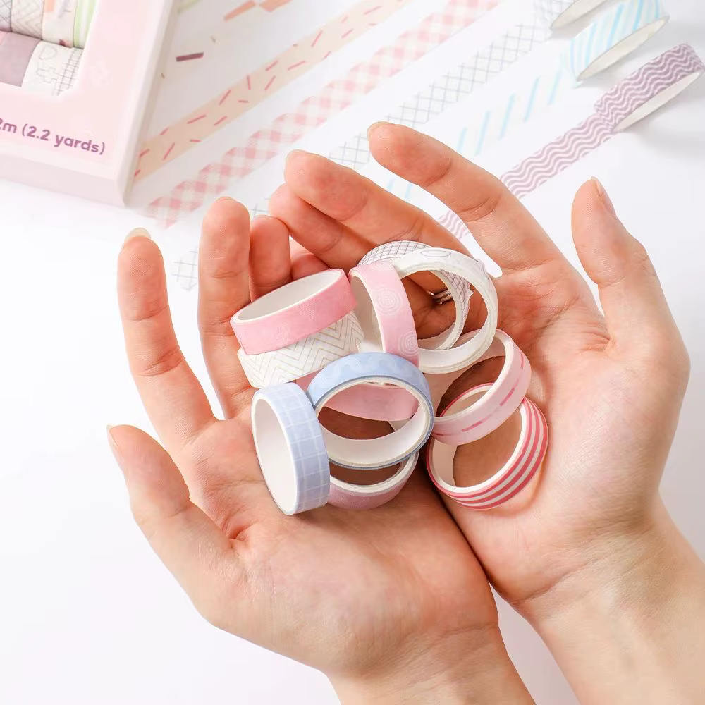 Ensemble de 20 rouleaux de ruban Washi mince coloré