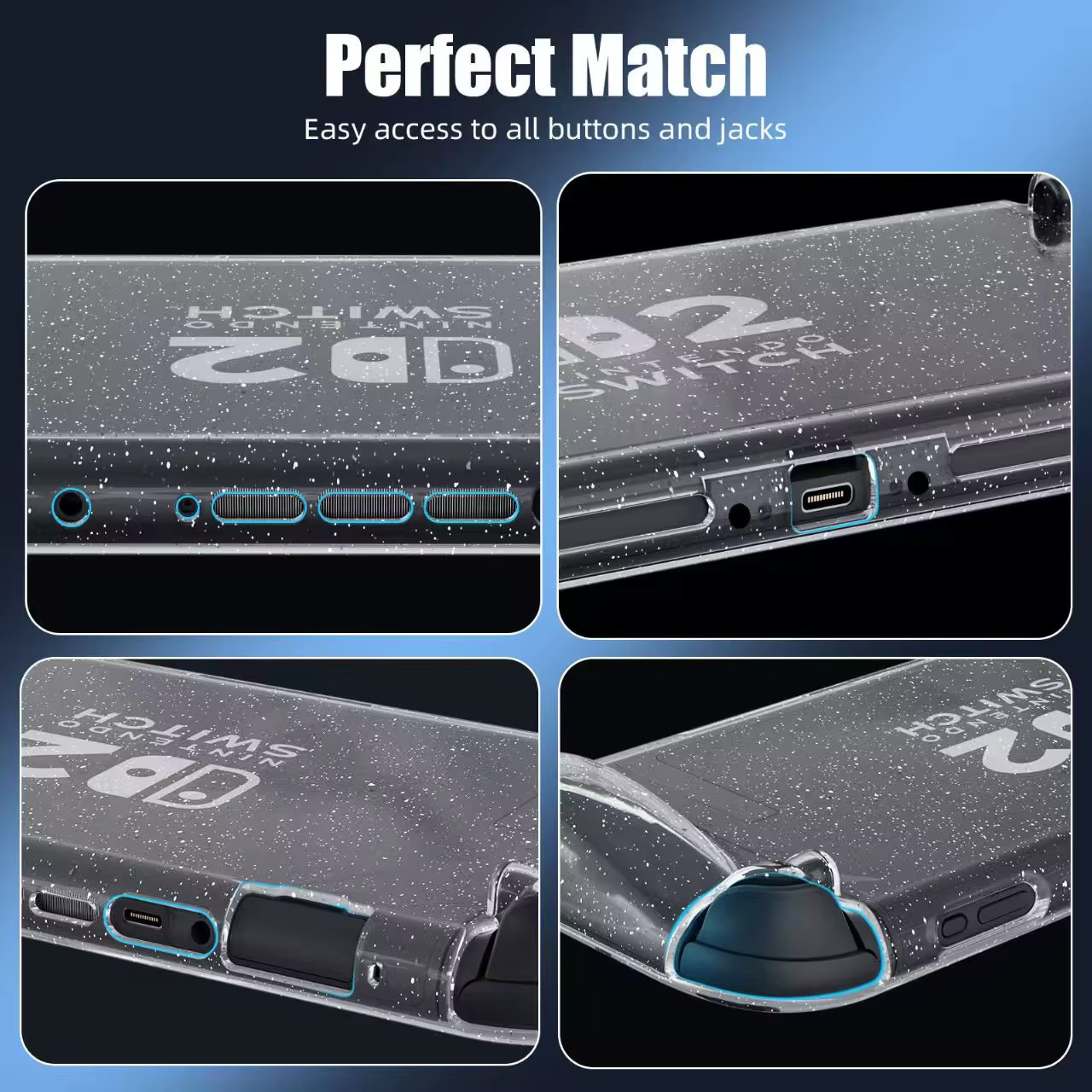 Étui de protection pour Switch 2 (2025), coque de protection en TPU NS 2, anti-rayures, absorption des chocs, design ergonomique pour NS2