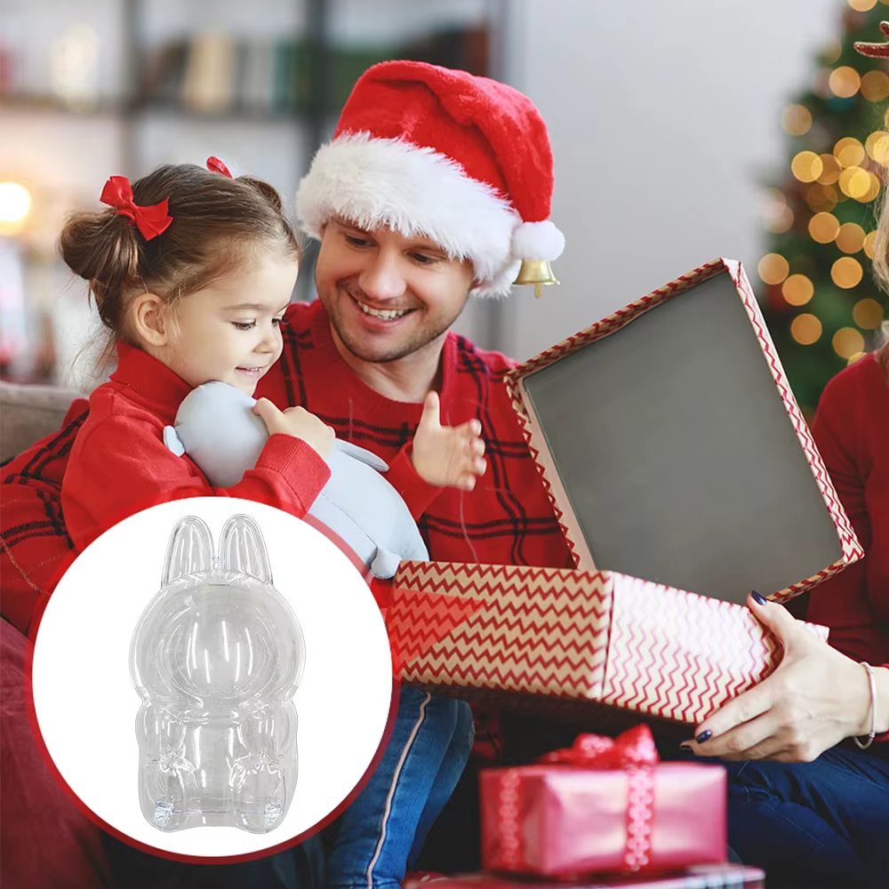 Étui de protection Transparent pour poupée Labubu V1 V2 V3, coque anti-poussière pour Labubu 4.0, boîte de rangement, accessoires de poupées