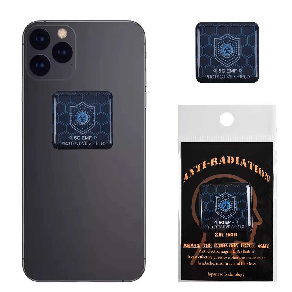 Protection EMF 5G bloqueur Anti-Radiation autocollant Mobile rond carré Ions négatifs scalaire bouclier d'énergie quantique