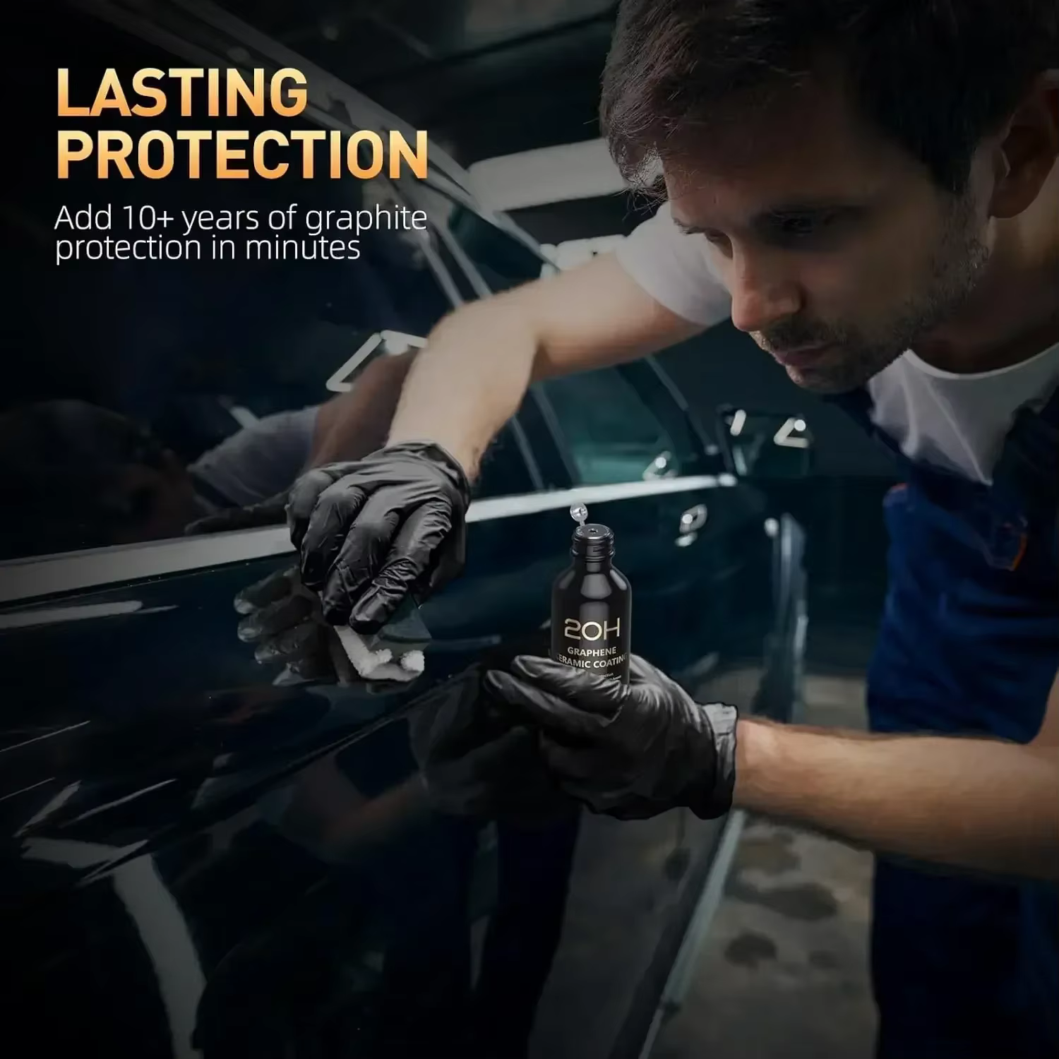 Revêtement céramique au graphène 20H/12H avec technologie auto-réparatrice et anti-UV pour professionnels du detailing