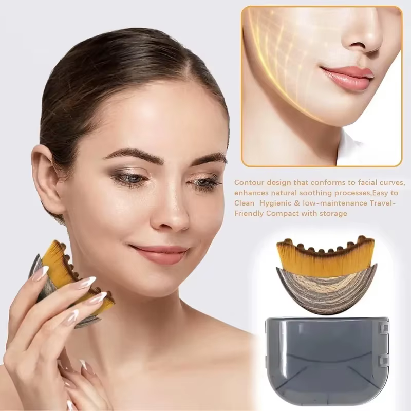 Brosse de massage lymphatique pour le visage, masseur de drainage lymphatique, outil de sculpture de la peau du visage et du menton, ergonomique