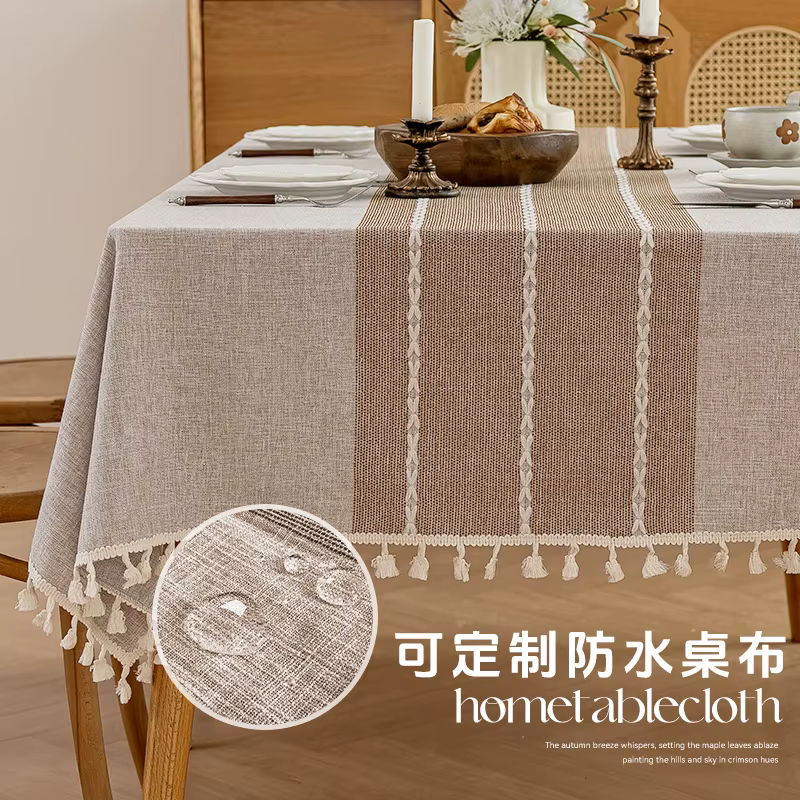 Décoration de Table basse de cuisine, couverture de Table imperméable pour salle à manger, nappe japonaise, antidérapante et résistante à l'usure, rectangulaire