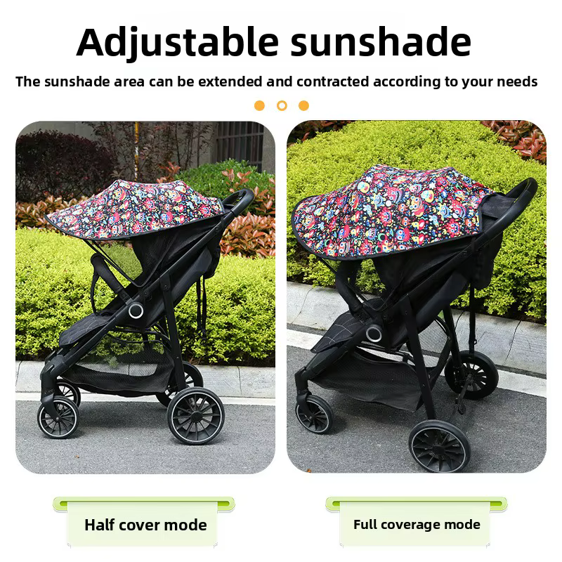 Auvent universel pour poussette de bébé, protection UV, protection solaire, pare-soleil de dessin animé, auvent extensible, accessoires de poussette pour nouveau-né, été