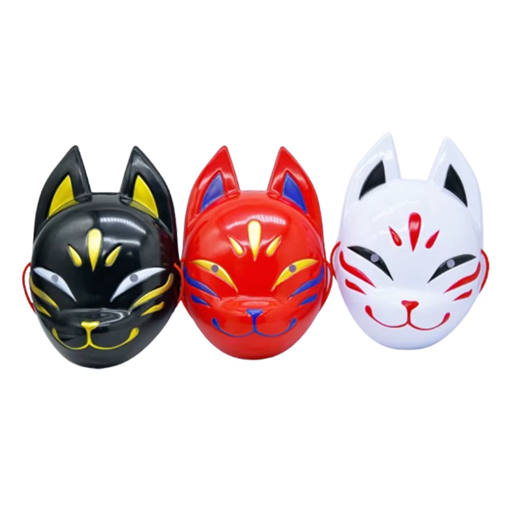 Masque facial de renard léger, couverture faciale d'animal de Cosplay, accessoire pour cheveux, Costume de mascarade, couverture faciale pour accessoires de fête d'halloween
