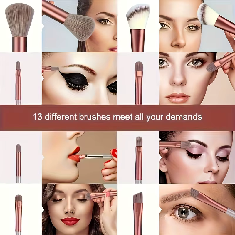 Ensemble de pinceaux de maquillage professionnels - Pinceaux cosmétiques doux et moelleux pour le fond de teint, la poudre, les fards à paupières et le blending, outils de beauté