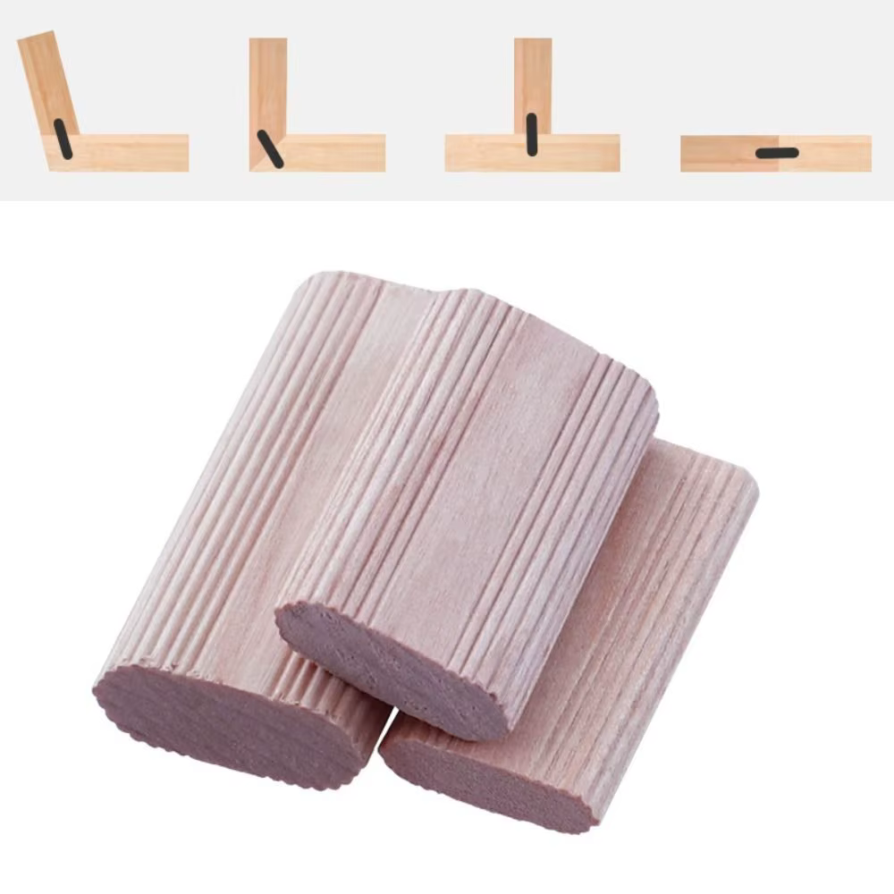 50/100 pièces hêtre bois dominos Tenons menuiserie bouchons bricolage meubles épissage connecteurs connecter bloc de