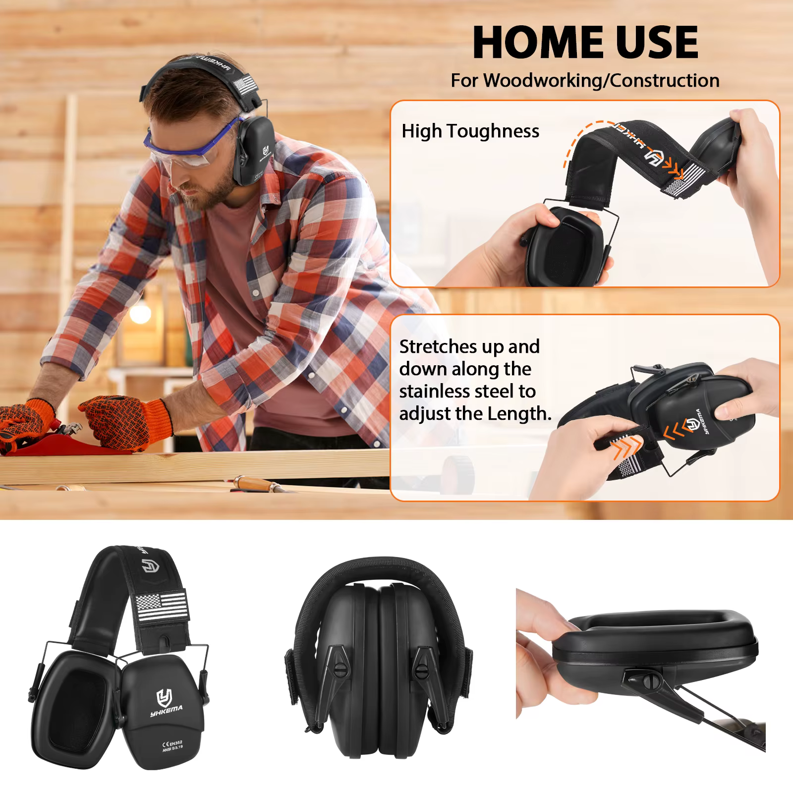 YHKEMA-Cache-oreilles en silicone à réduction de bruit 25db, casque de protection auditive, tir oco pour la chasse