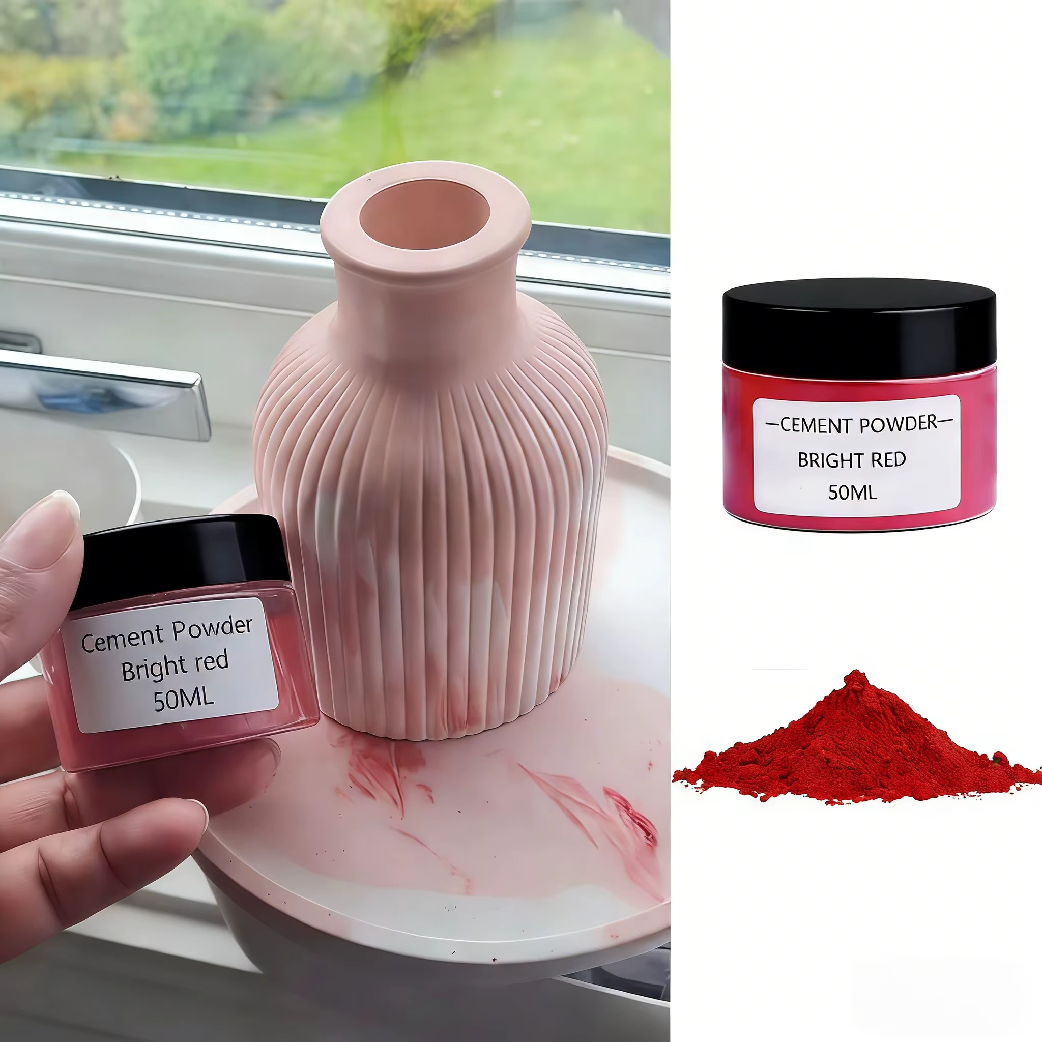 Ensemble de pigments en poudre pour ciment et gypse