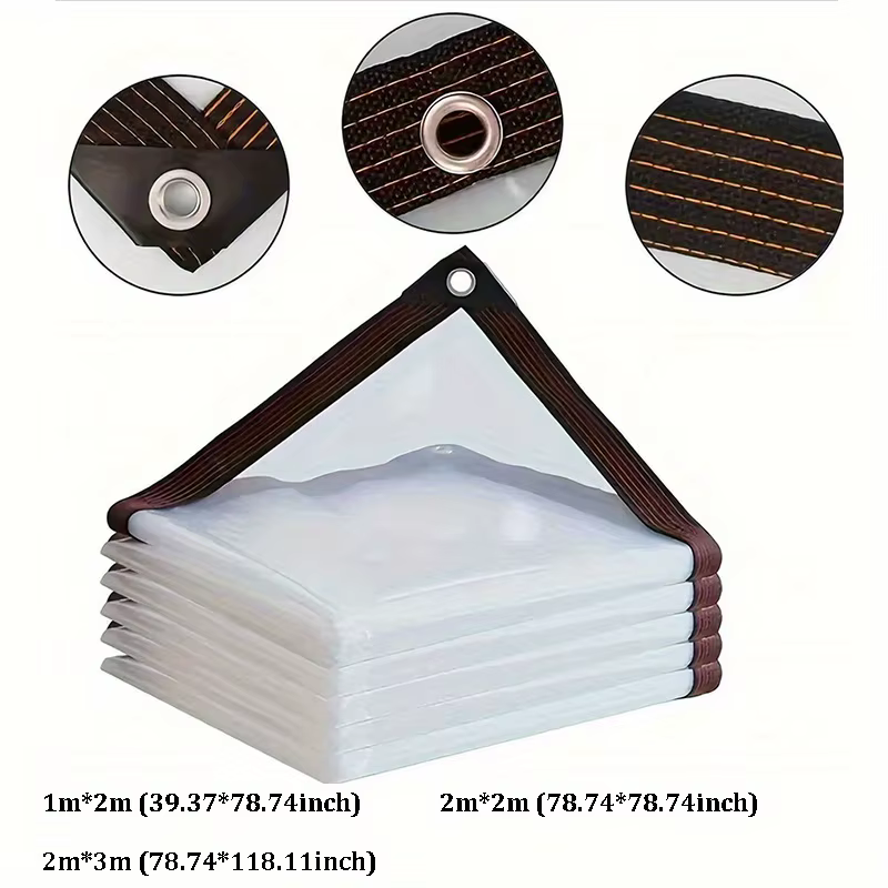 Bâches transparentes avec œillets – Bâche transparente pour jardins extérieurs