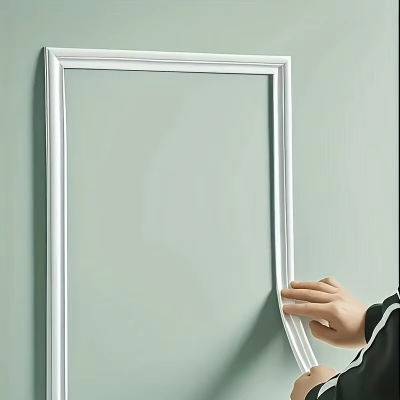 1 rouleau de bandes décoratives élégantes en PVC auto-adhésives - Flexibles et pliables pour les murs