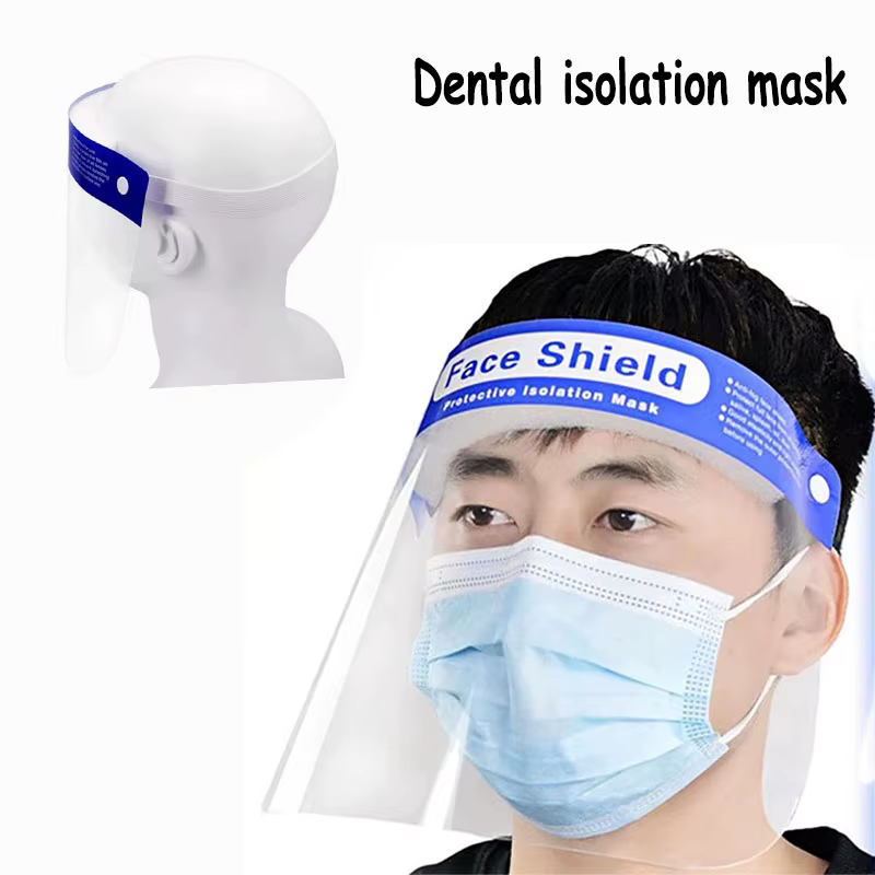 Masque de protection dentaire jetable Transparent double face, Anti-salive, Anti-éclaboussures, protection des yeux, visage complet, visière de protection pour dentiste