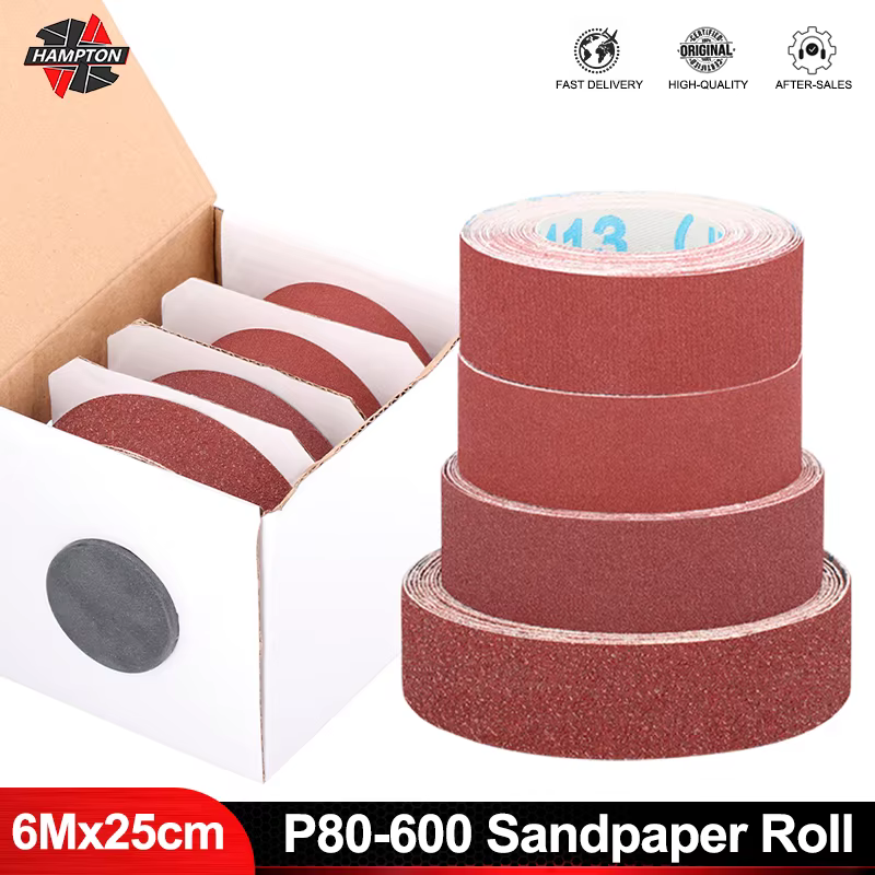 Rouleau de papier abrasif pour outil converasif