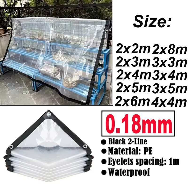 Bâche transparente imperméable pour jardin