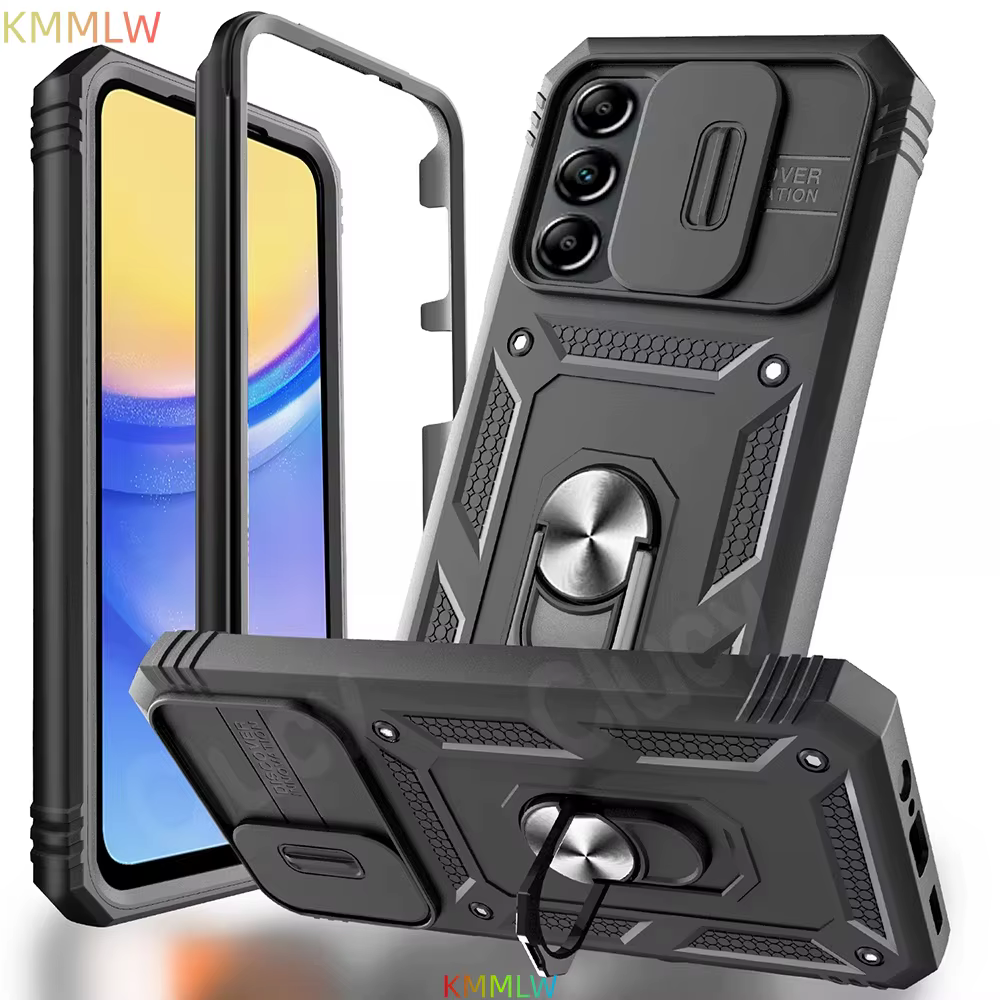 Coque pour Galaxy A36 A26 A06 A35 A55 A25 A35 A54 A53 A16 A17 A15 A14 A56, protection coulissante pour appareil photo, protection rotative à 360 degrés