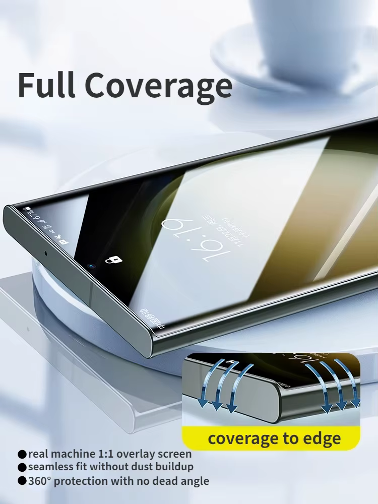 Protecteur d'écran microcristallin SmartDevil pour Samsung S26 S23 Ultra S22 Ultra, film souple entièrement collé, couverture complète, anti-poussière