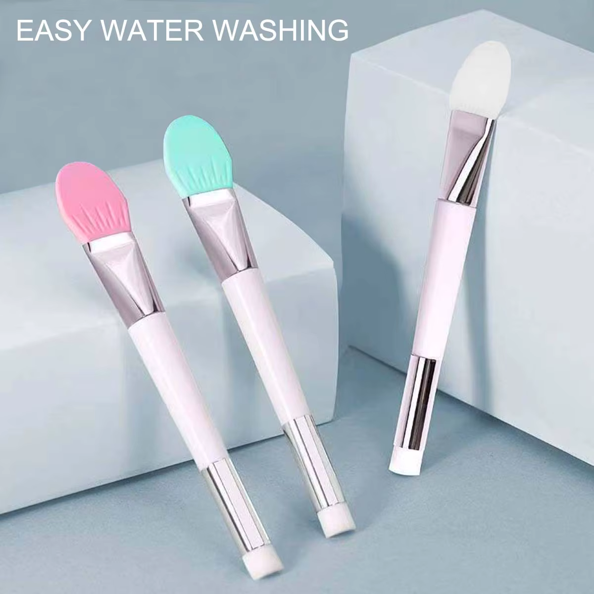 Pinceau de masque en silicone à double extrémité