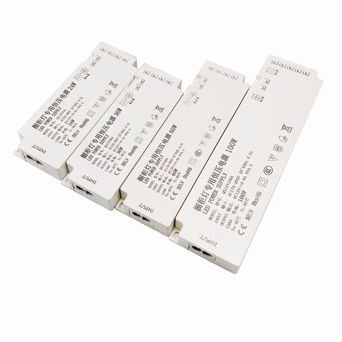 Bande lumineuse LED Cob 12V, 480 LED/m, sous-meuble, pénétration du bois et du verre, capteur, adaptateur d'alimentation à intensité variable, Port Dupont 24w-100w