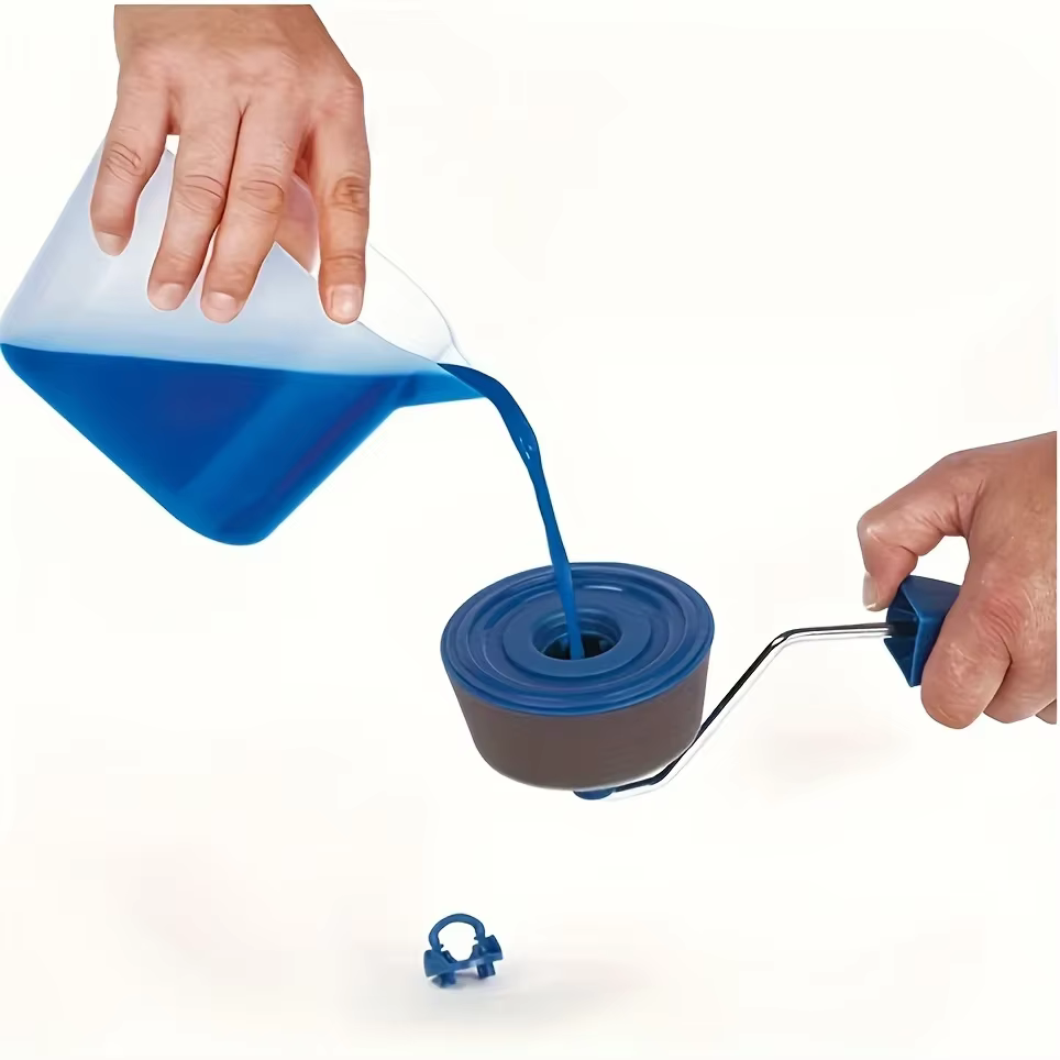 Ensemble de 5 pièces rouleau de peinture multifonctionnel brosse d'angle poignée outil