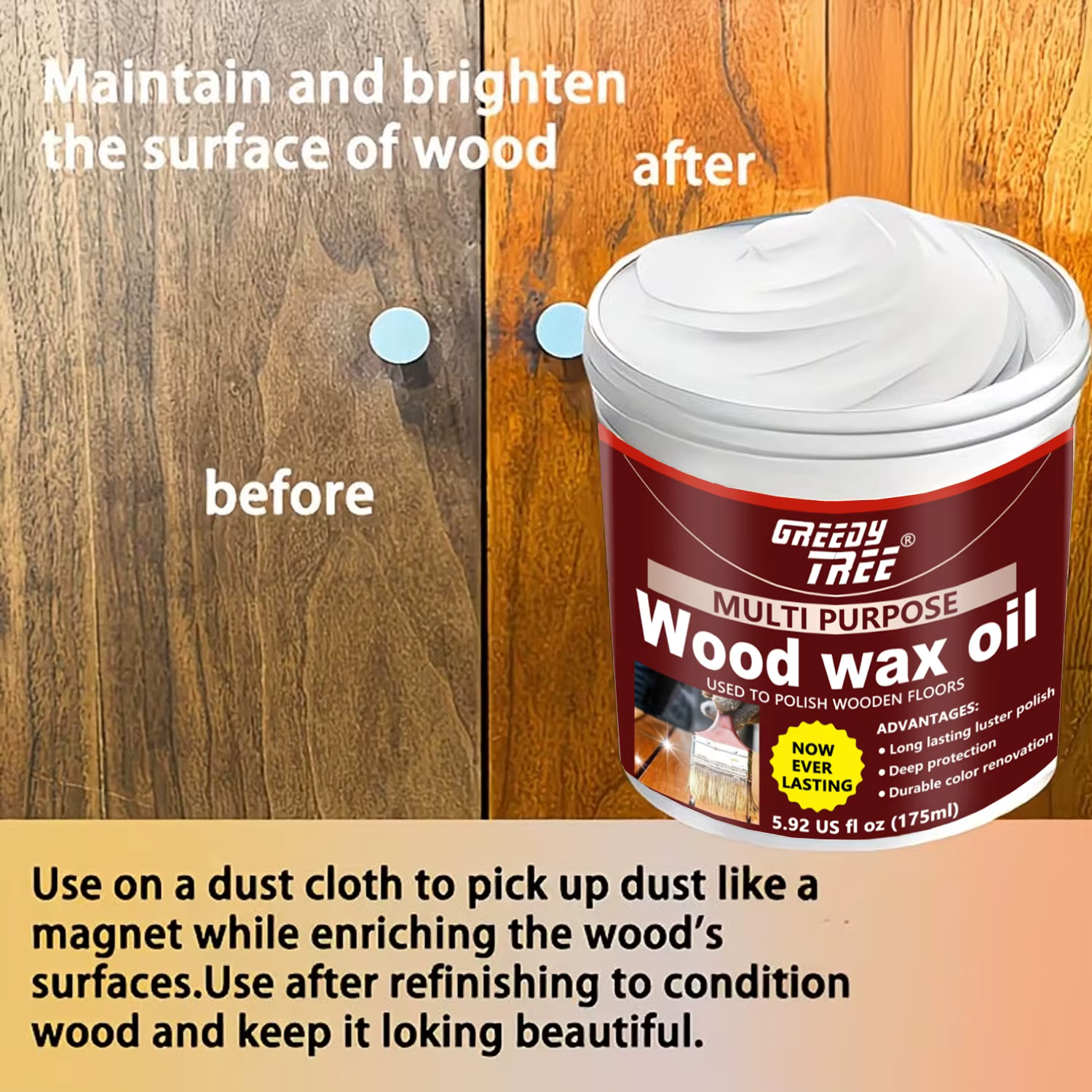 Huile de cire pour bois multi-usages