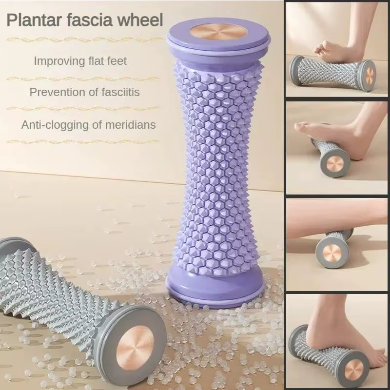 Masseur de pieds, rouleau de massage, balle de massage yoga, rouleau pour fascia plantaire, soin de relaxation musculaire, masseur de pieds manuel en plastique