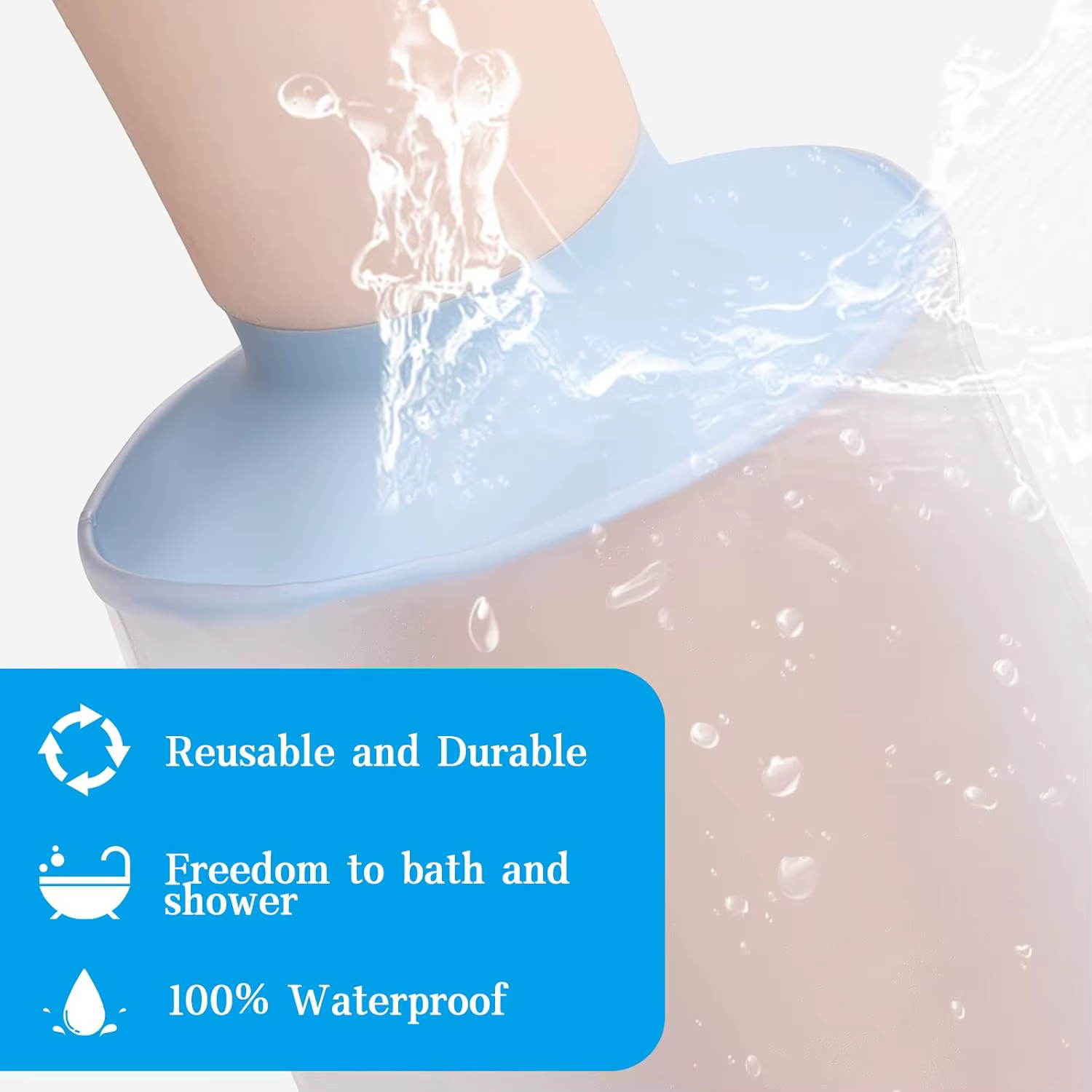 Protège-plâtre imperméable pour la douche, réutilisable, pour la cheville, après chirurgie, pour protéger les plaies