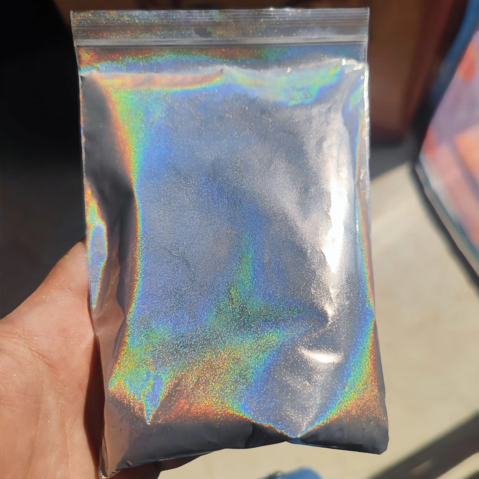 Poudre de pigment perlé caméléon