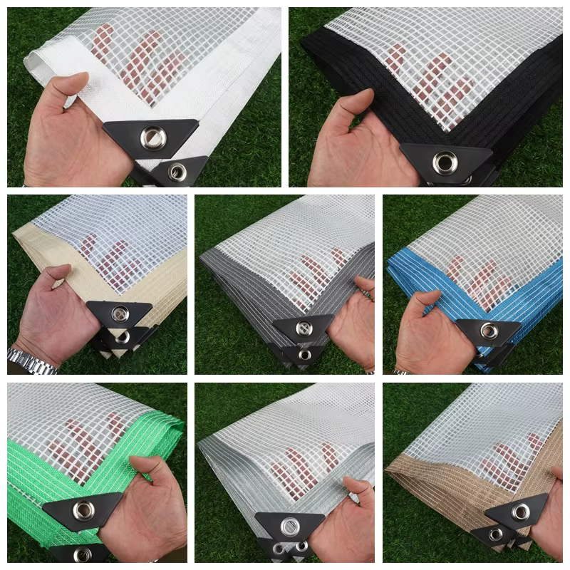 Bâche imperméable en maille PE transparente personnalisable
