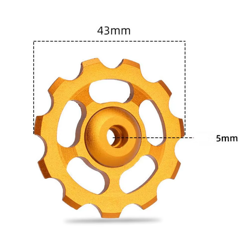 Rouleau de Jockey de vélo Portable en alliage d'aluminium, rouleau de guidage de poulie 11T, dérailleur arrière 5 couleurs, roue de vélo de route vtt Jockey