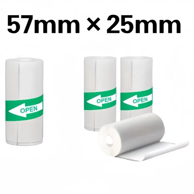 Rouleau de papier thermique auto-adhésif pour imprimante de poche, Mini papier photo Portable pour appareil photo, fournitures d'impression à domicile, 1/5 rouleau