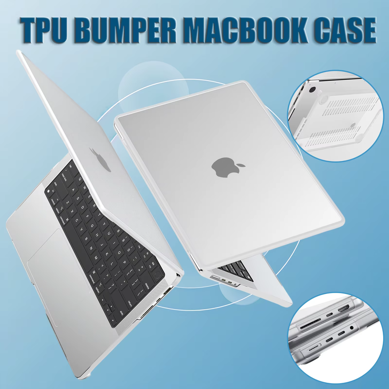 Coque Anti-fissure pour MacBook Pro 14 pouces, 2025-2021 M4 M3 M2 M1 Pro/Max, Protection d'angle, coque rigide en TPU souple