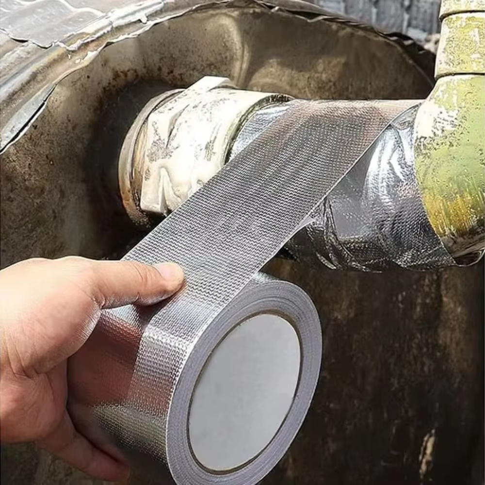 Nouveau 10M fibre de verre feuille d'aluminium ruban haute température argent