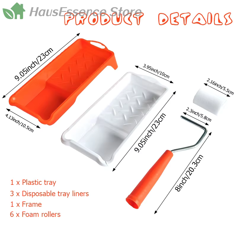 Kit de mini-rouleaux à peinture de 2 pouces, rouleau à peinture en mousse haute densité, revêtement pour bac à peinture, haute qualité, qualité supérieure
