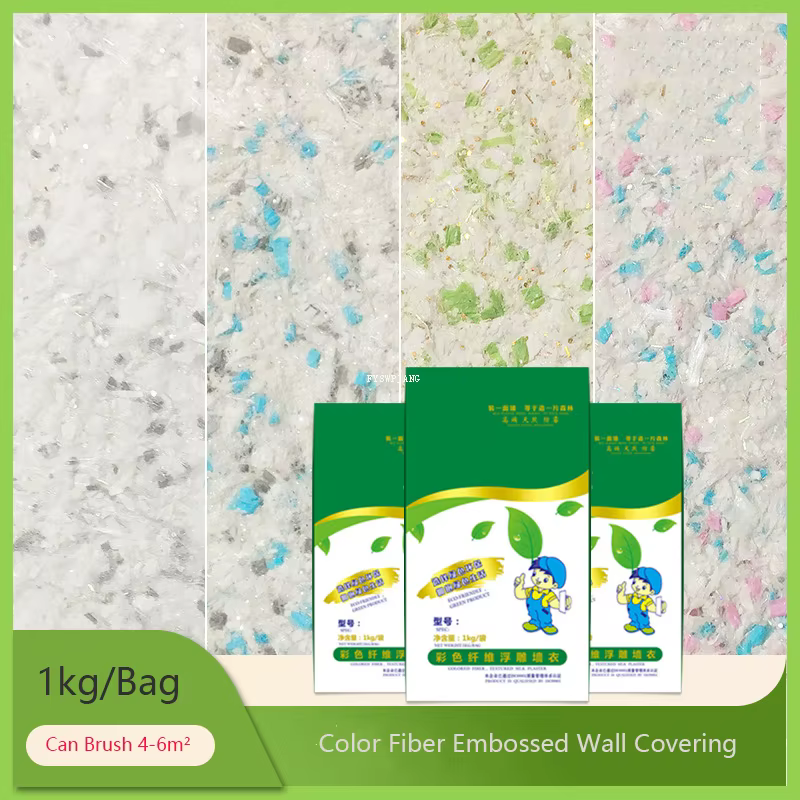 Papier peint liquide mur écologique plâtre de soie boue