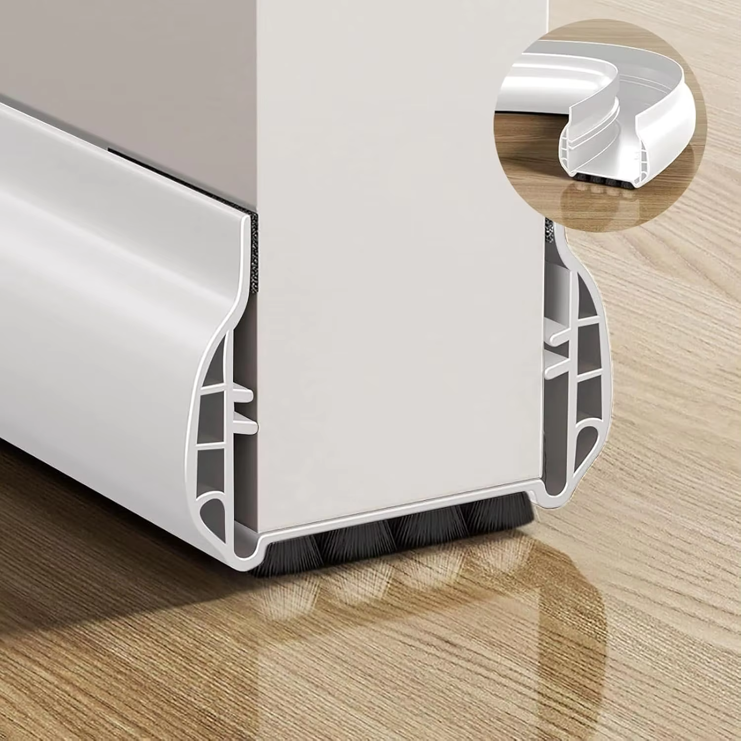 Bande d'étanchéité de porte en PVC avec brosse