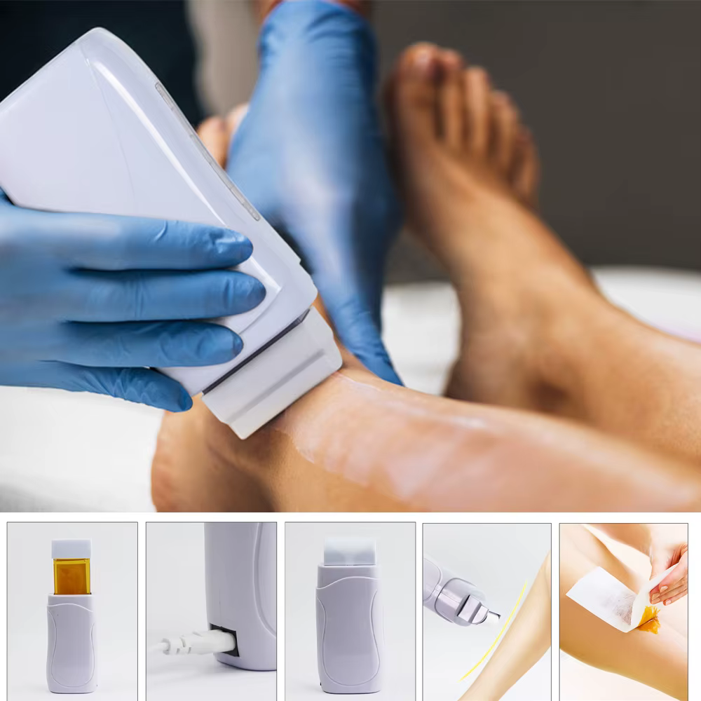 Chauffe-cire portable pour épilation à la cire roll-on Épilation à la cire en rouleau portable Chauffe-cire pour femmes et hommes