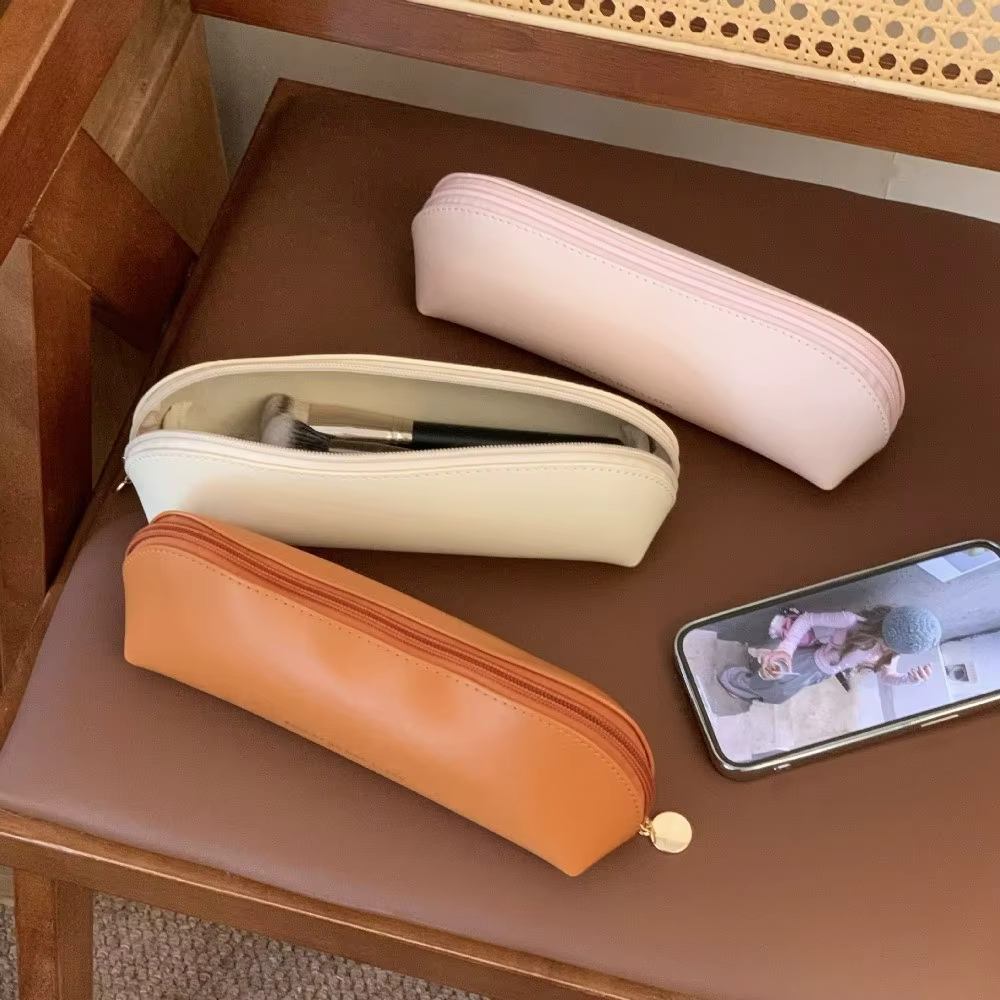 Sac de rangement pour pinceaux de maquillage en cuir PU, étui de protection, porte-pinceaux cosmétiques, pochette pour pinceaux de maquillage imperméable et anti-poussière