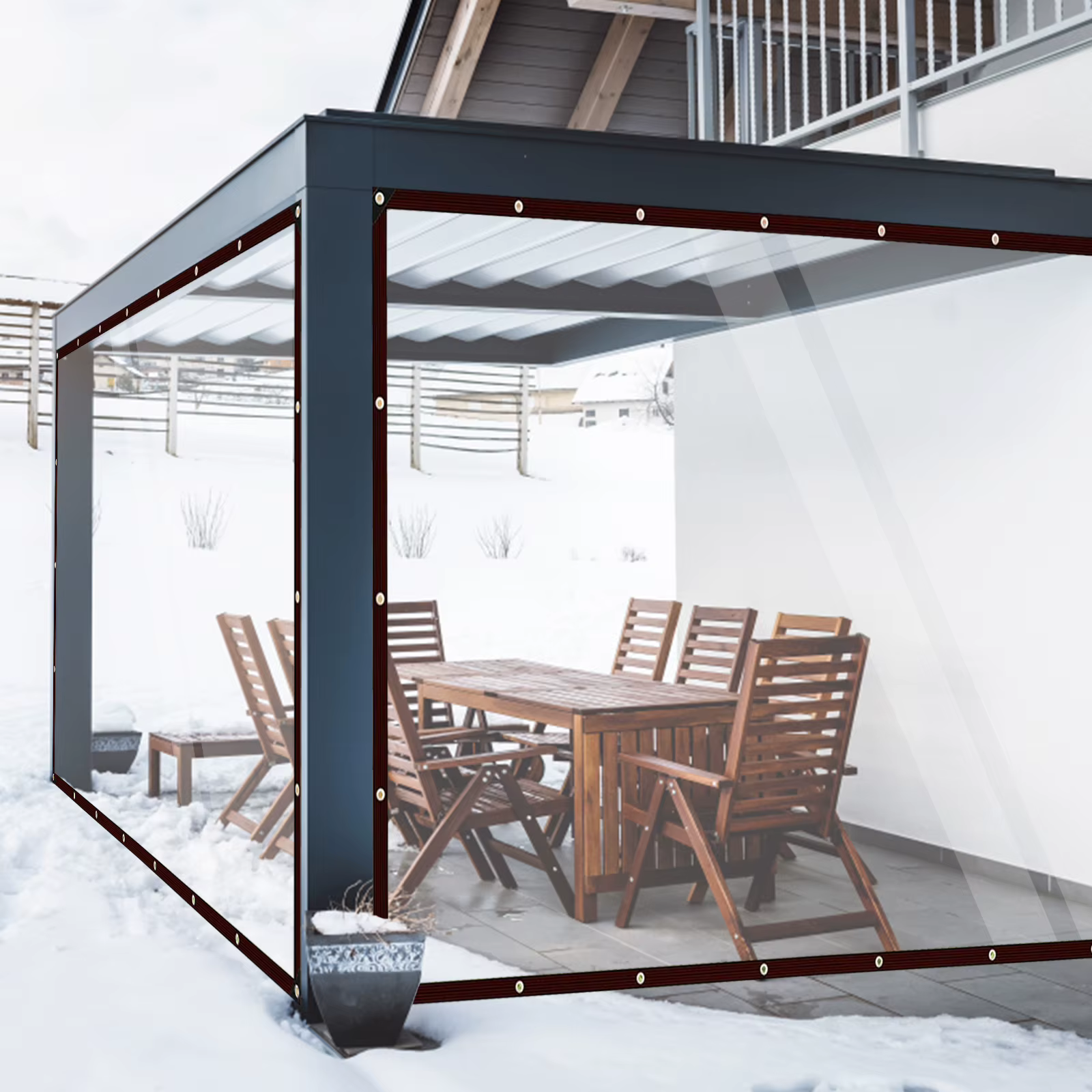 Bâche imperméable transparente épaisse pour jardin