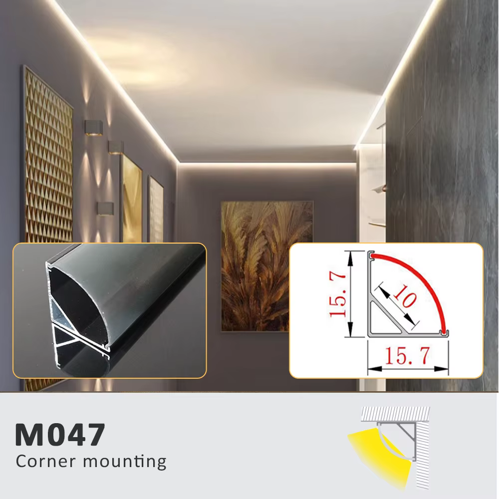 Profilé en aluminium pour bande LED encastrée