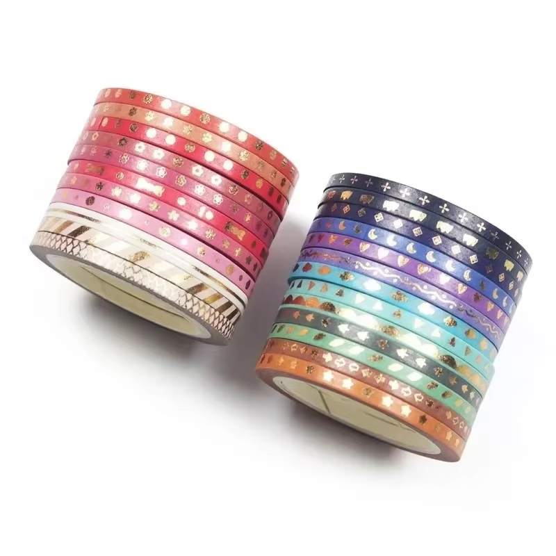 24 rouleaux de ruban adhésif Washi à motif de paillettes