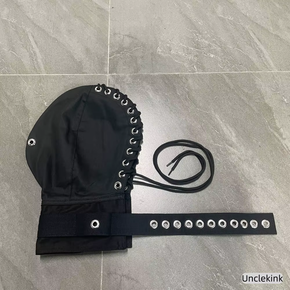 Masque de sécurité médical occultant avec ceinture de contention cervicale et fermeture magnétique pour patients maniaques – Sécurité psychiatrique