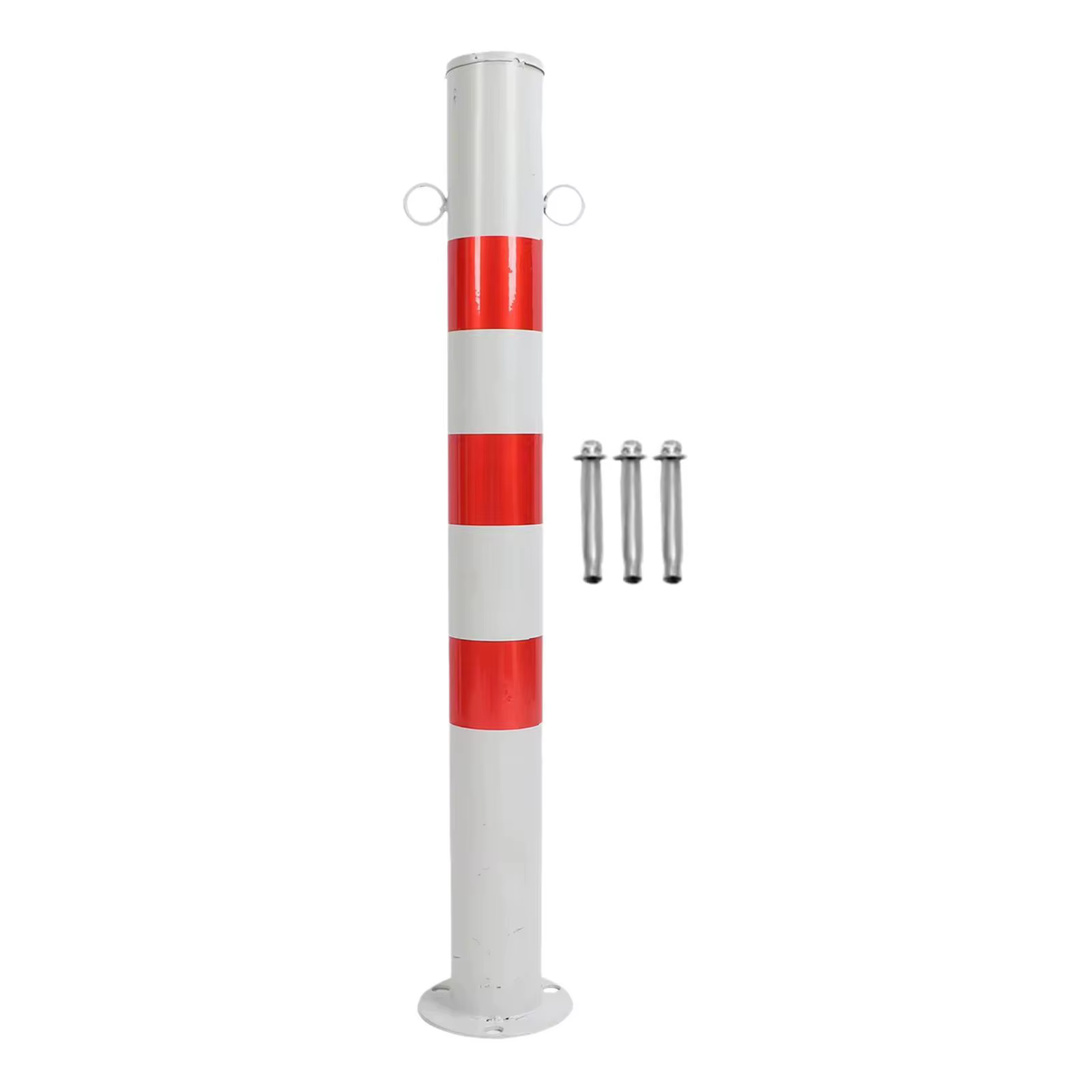 Borne de stationnement de protection rouge et blanche, 75cm de H, pour hôtels, trottoirs, supermarchés, compétences résidentielles, stationnement