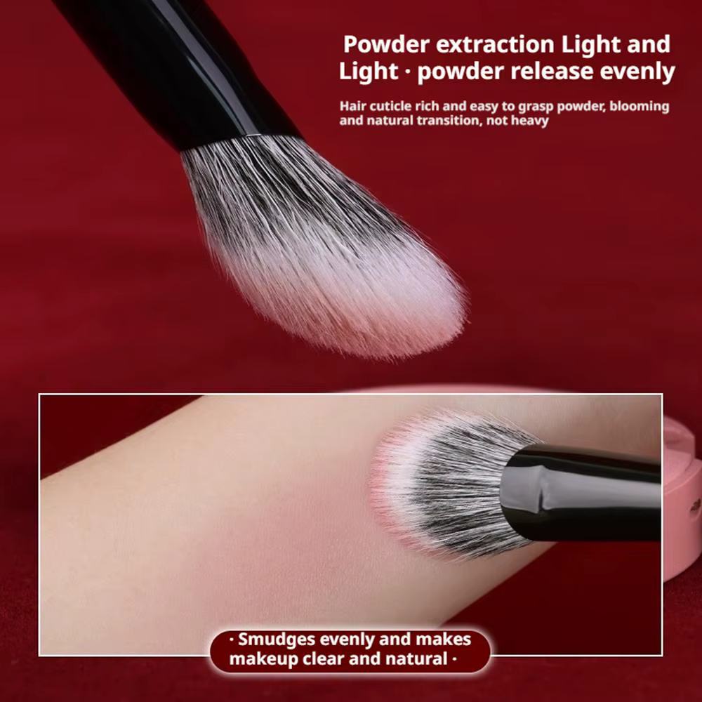 Pinceau à blush incliné pour poudre, crème et liquide – Pinceau plat et précis pour le maquillage – Outils de maquillage