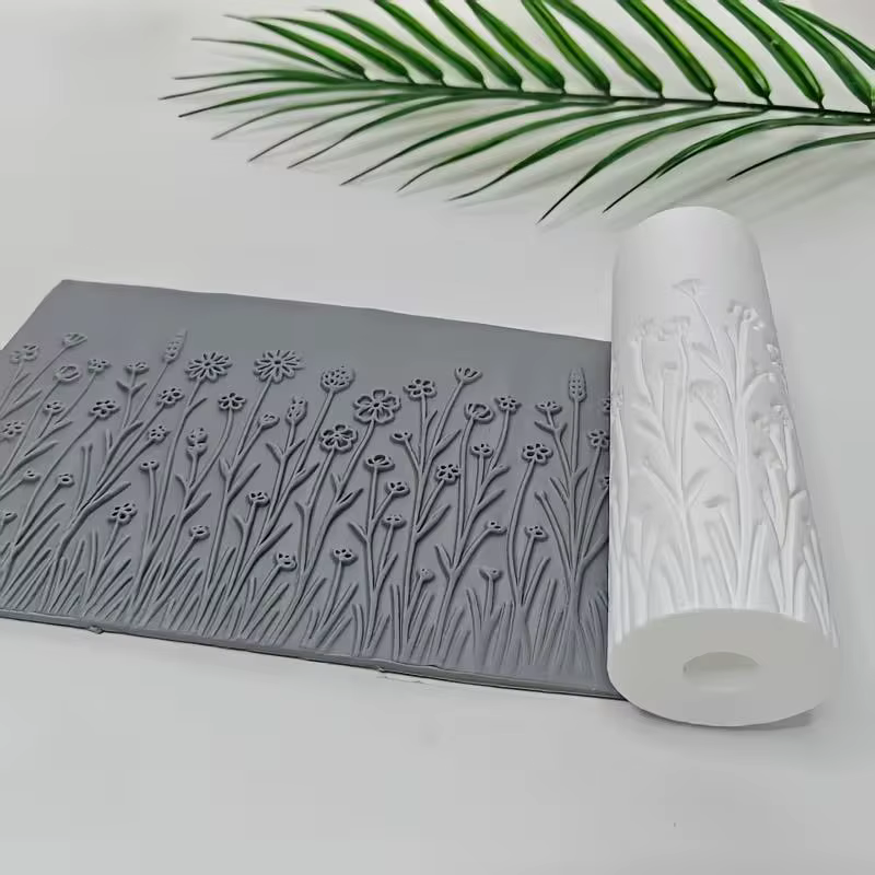 1 rouleau texturé Grassland Breeze – Outil haute précision pour l'argile et la poterie