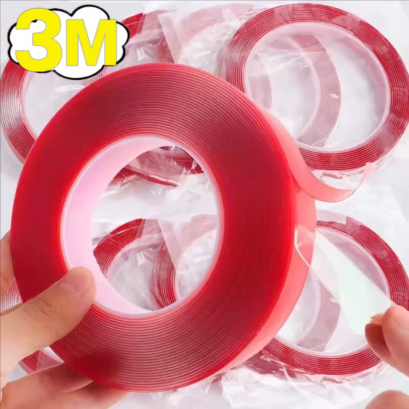 Ruban Adhésif Double Face en Silicone Transparent Acrylique Haute Résistance