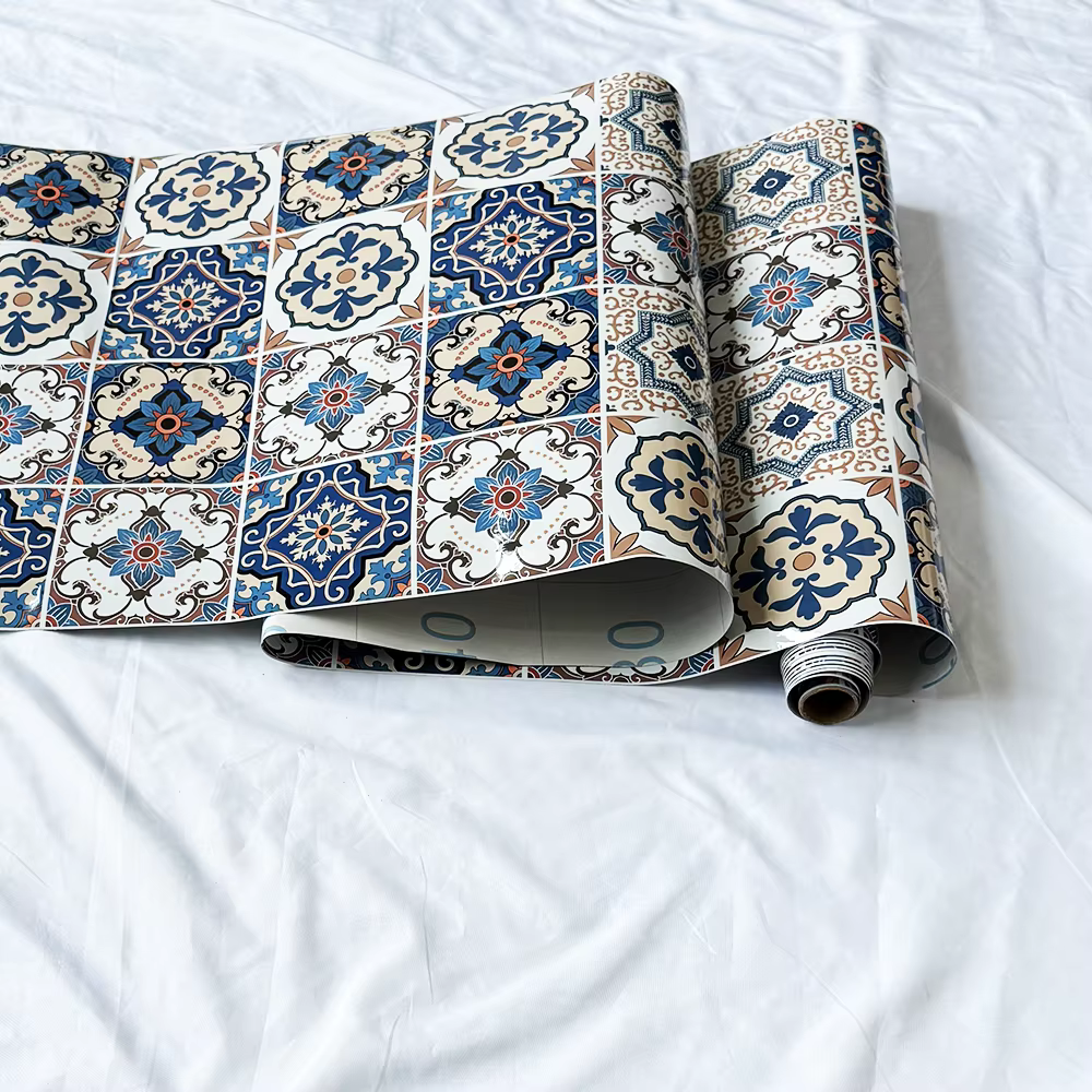 Papier peint auto-adhésif imperméable à l'huile pour carrelage de cuisine