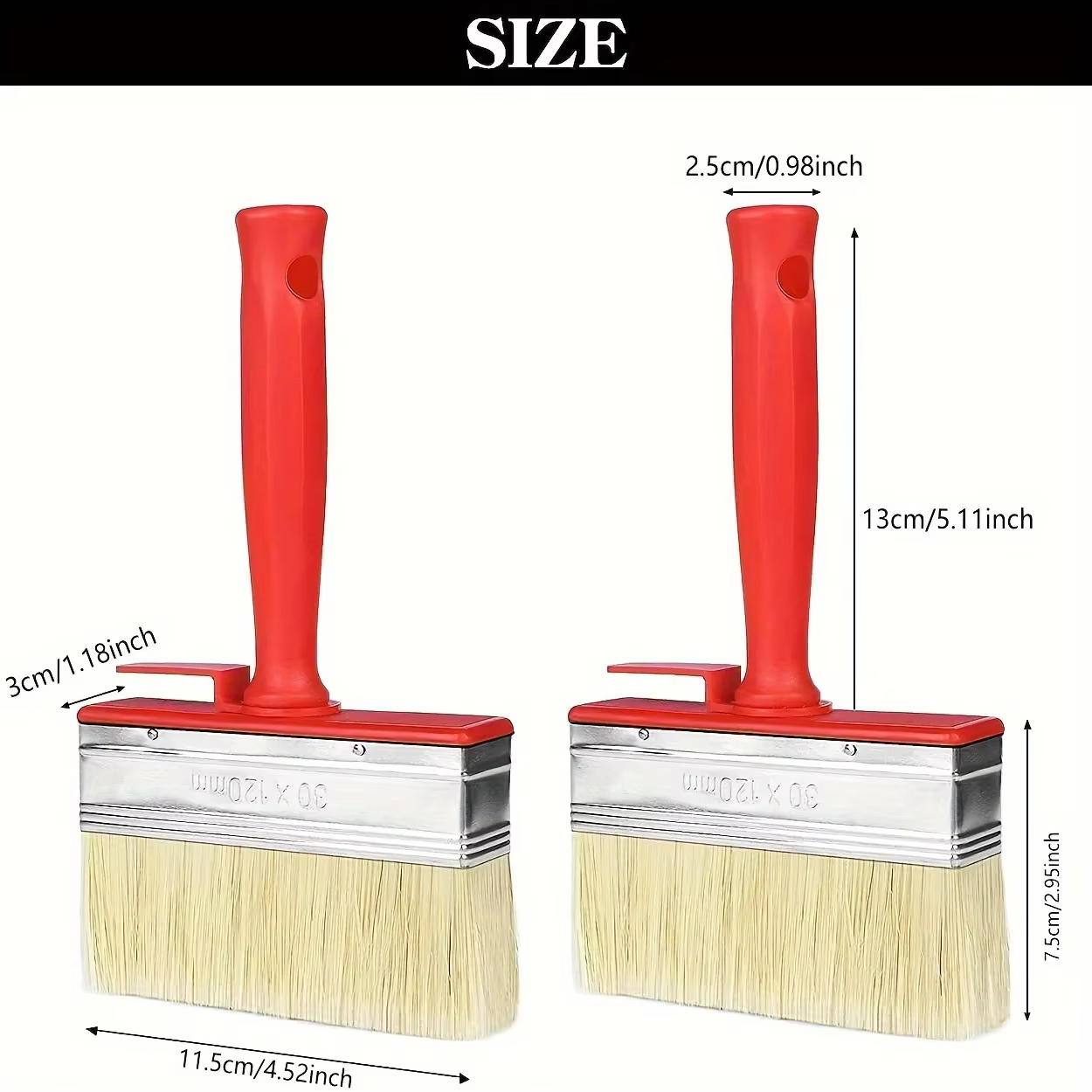 1 grand pinceau à peinture, idéal pour une couverture lisse et uniforme sur les murs, les portes, les sols et la décoration en bois !