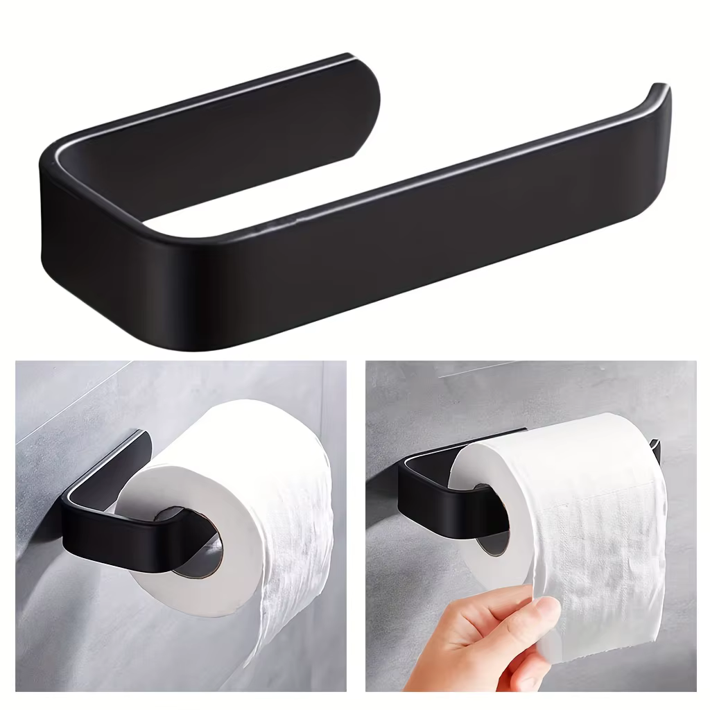 Porte-papier toilette mural, porte-rouleau de serviettes sans perçage, porte-serviettes de salle de bain, accessoires de salle de bain