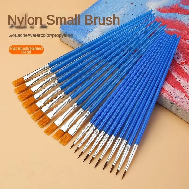 Ensemble de pinceaux acryliques avec huile d'interconnexion artisanale